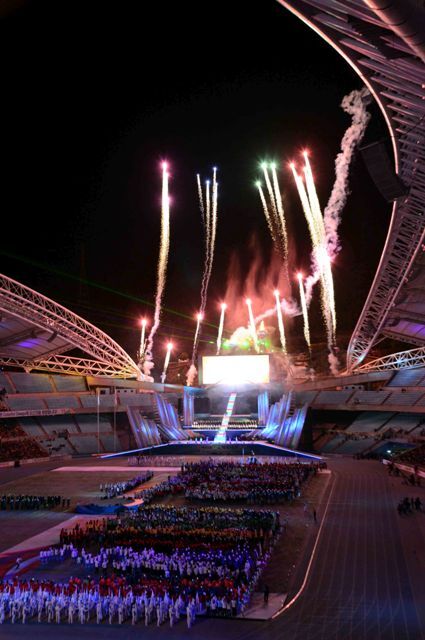 11일 제93회 전국체육대회가 대구시 수성구 대구스다디움에서 ‘맘·몸·뜻 달구벌에서 하나로!’란 주제로 화려하게 개막됐다. 오는 17일까지 열리는 전국체전에는 경기도 등 전국 17개 시·도에서 2만명의 선수와 8천명의 임원 등 2만8천여명이 참가했다. 전형민기자 hmjeon@kyeonggi.com