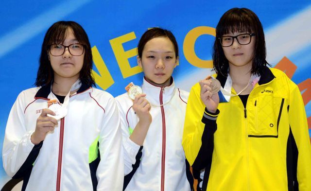 제93회 전국체육대회 수영 여자고등부 개인혼영400m 결승  1위 경기(경기체고) 김서영 선수. 전형민기자 hmjeon@kyeonggi.com