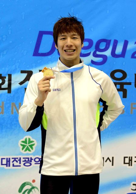 제93회 전국체육대회 수영 남자일반부 개인 자유형 50m 결승 경기  경기(고양시청) 박민규 선수. 전형민기자 hmjeon@kyeonggi.com