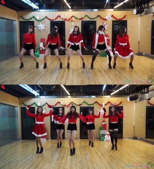 ▲ 사진= EXID 위아래 크리스마스 버전, EXID 공식 유튜브 채널 캡처