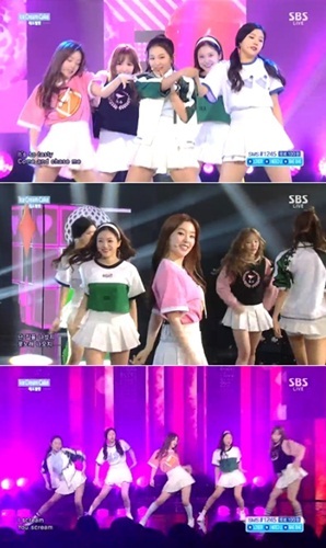 ▲ 사진설명 = 레드벨벳 매니저, SBS 인기가요 화면 캡쳐
