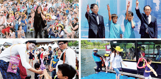 ▲ 1 ‘2015 ifez 딩기요트 페스티벌’ 시상식을 마친 후 초대가수 박완규가 시민들과 함께 하는 열창으로 행사 피날레를 장식하고 있다조동암 인천경제자유구역청 차장과 신교철 경기일보 인천본사 사장이 본격적인 페스티벌 개막을 알리는 축포를 쏘고 있다페스티벌에 참석한 관람객들에게 삐에로 분장을 한 행사 관계자가 풍선 인형을 건네고 있다‘2015 ifez 딩기요트 페스티벌’에는 요트 대회 이외 다양한 놀 거리가 준비됐다. 6천여 시민과 해양 레포츠 동호인을 위해 수상택시와 카누, 카약 등 체험 이벤트가 진행됐다