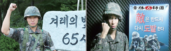 ▲ 연천 65사단 정비대대 서상룡 병장(24왼쪽)과 5사단 철권대대 문정훈 병장(24) 등 자발적으로 전역을 미루는 사례가 잇따르고 있다.