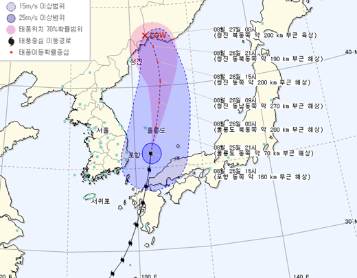 ▲ 그래픽=태풍 15호 고니 경로, 연합뉴스