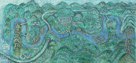 ▲ 민정기 作 ‘벽계구곡’
