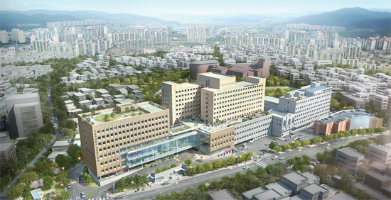 ▲ 오는 2017년 6월 완공을 앞둔 가톨릭대 성빈센트암병원은 암 진단부터 치료까지 한 번에 이뤄지는 원스톱 진료 시스템을 갖췄다.