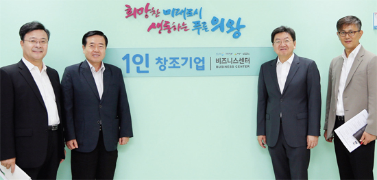 ▲ 1인 창조기업 비즈니스센터 현판식.