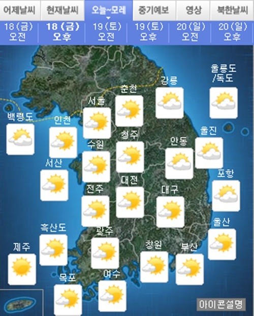 ▲ 그래픽=주말까지 맑은 날씨, 연합뉴스