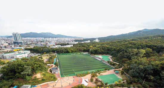 ▲ 인조잔디를 교체한 직동구장.