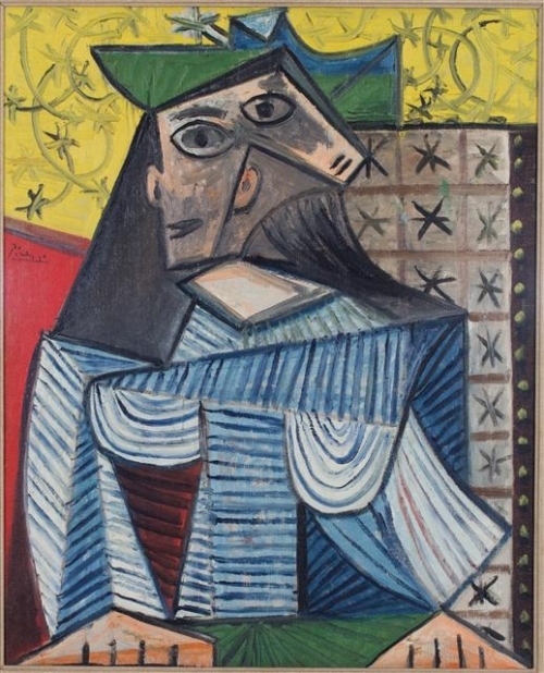 ▲ 파블로 피카소, 여인의 흉상(도라 마르),1941, 캔버스에 유채, 81.2×65㎝