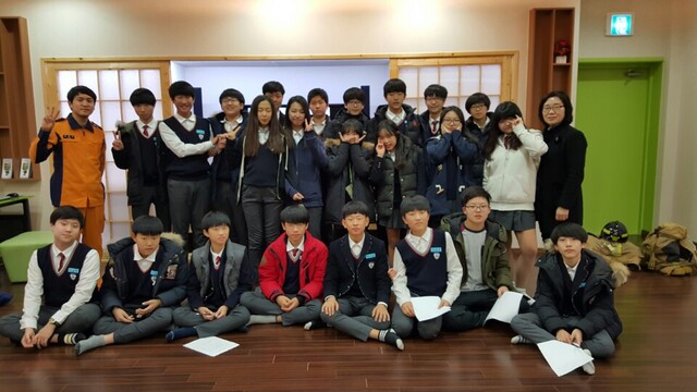 ▲ 하남소방서-덕풍중학교 소방관 직업체험교실
