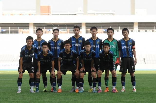 ▲ (사진1) 인천 U-15 선수단 단체사진