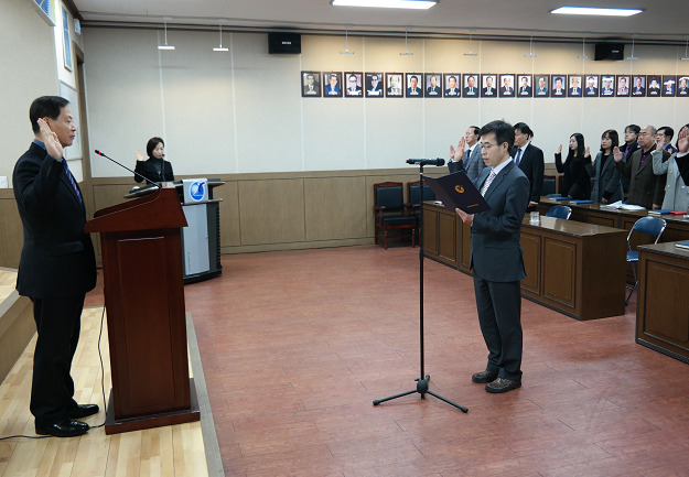 ▲ 평택교육지청 행동강령실천 결의대회