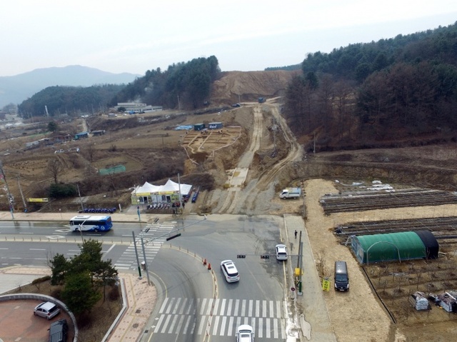 ▲ 가평역-남이섬 도시계획도로 2공구 공사현장 1