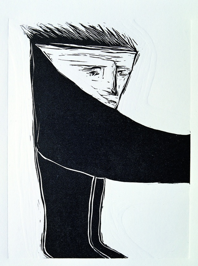 ▲ FriendⅠ 20x15cm Linocut 2001