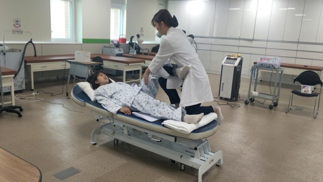 ▲ 사진2. 물리치료과 NCS 직무능력 완성도 검사