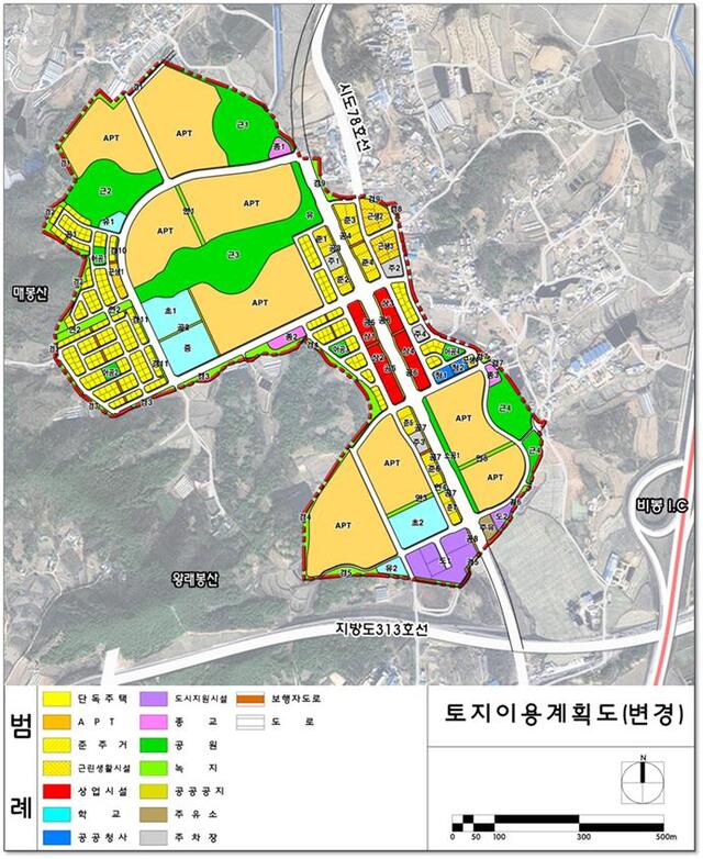 ▲ 화성비봉지구 계획도
