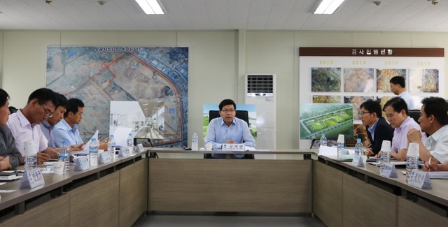 ▲ 공재광 평택시장 고덕산단 점검 현장회의