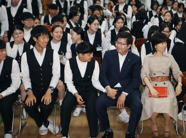 ▲ 공재광 평택시장  한국관광고등학교 특강