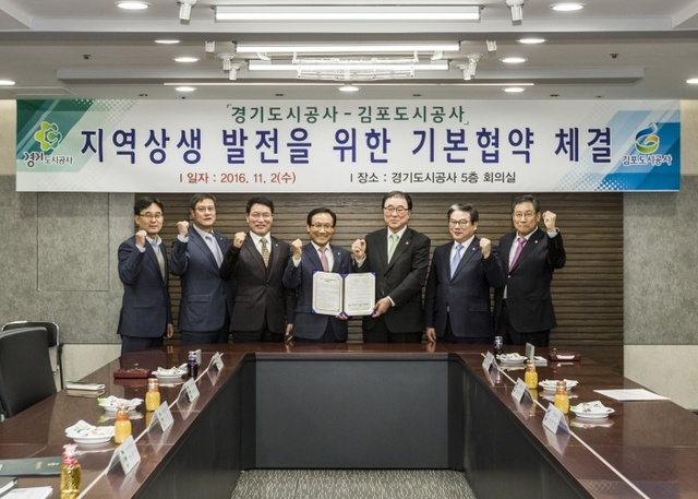 ▲ 김포도시공사, 경기도시공사 상생협약 체결