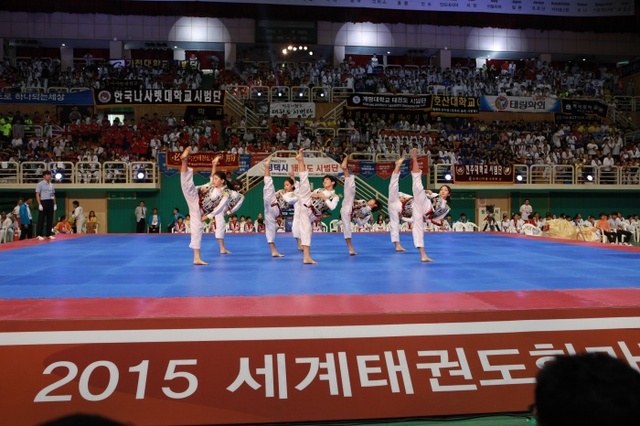 ▲ 세계태권도한마당 태권체조 경연 모습