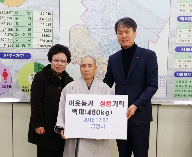 ▲ 김포1동-금정사 이웃돕기