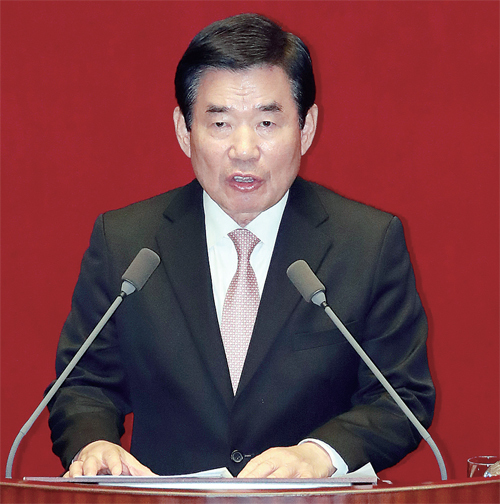 ▲ 더불어민주당 김진표 의원이 20일 오후 국회 본회의장에서 열린 경제분야 대정부 질문에서 발언하고 있다. 연합뉴스