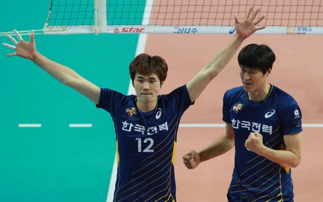▲ 프로배구 2016-2017시즌 V리그 남자부에서 2위를 달리고 있는 수원 한국전력.