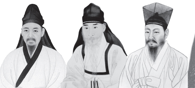 (왼쪽부터) 율곡 이이, 성호 이익, 다산 정약용