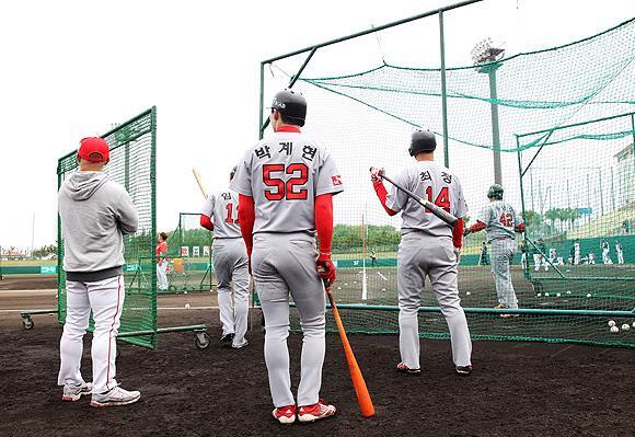 ▲ SK 와이번스 훈련.SK 제공