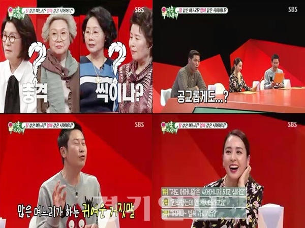 ▲ SBS ‘미운 우리 새끼’ 며느리가 많이 하는 거짓말 세가지, 한혜진 경험담