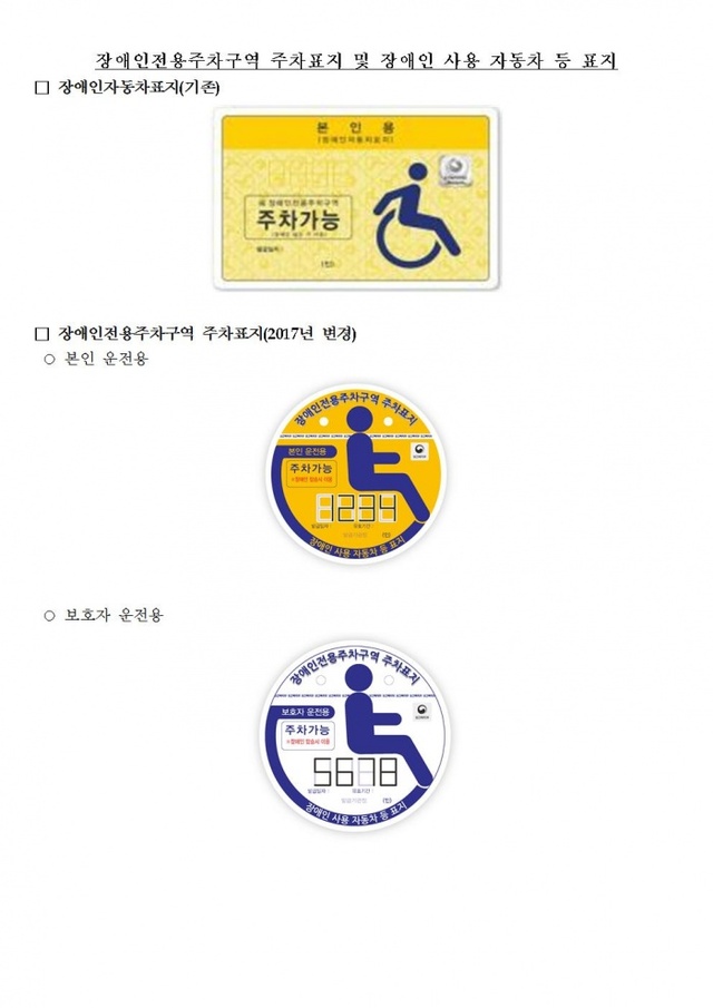 ▲ 장애인표지