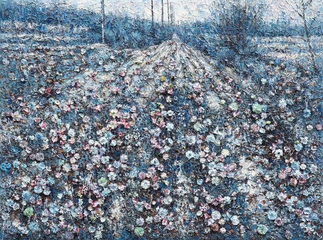 ▲ 의주로_캔버스에 유화, 조화, 마끈_259×194cm_2015