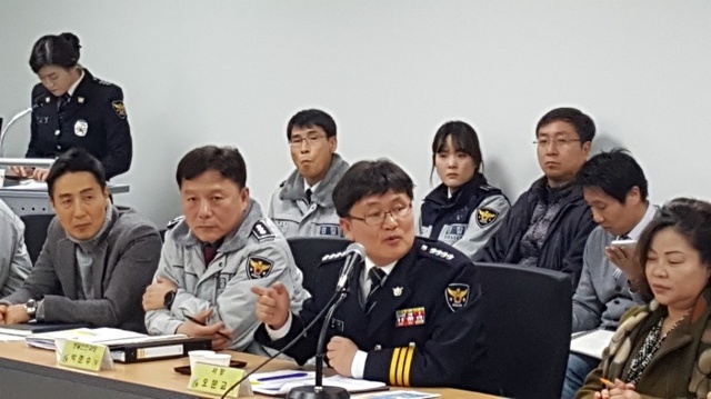 ▲ 오문교 의왕경찰서장, 찾아가는 치안보고회