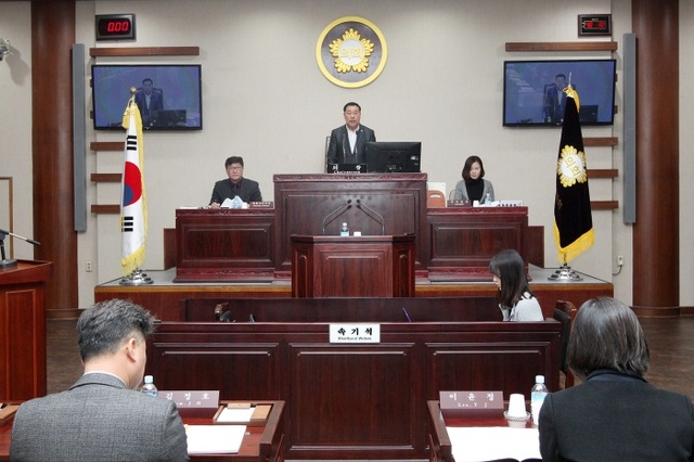 ▲ 제222회 광명시의회 임시회 제2차 본회의 모습. 광명시의회 제공
