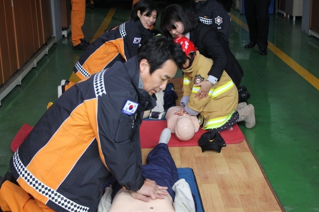 ▲ 소방서 심폐소생술