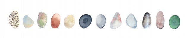 ▲ 박예지나, 어떤흔적, 종이에 수채, 15.5X11.5cmX12EA, 2016