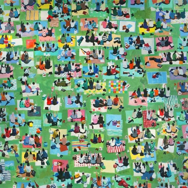 ▲ 이상원, The Crowd, 200x200cm, 캔버스에 아크릴, 2016