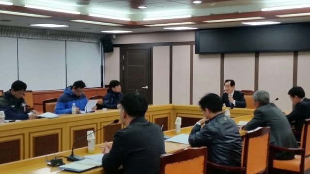 ▲ 건설기계노조 대표와 간담회