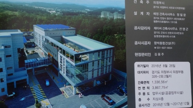 ▲ CCTV통합관제센터가 들어설 의정부시청 별관 조감도