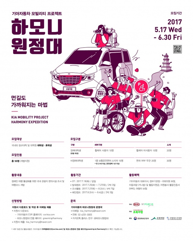 ▲ 공2017 하모니 원정대 포스터. 기아차 초록여행 제공
