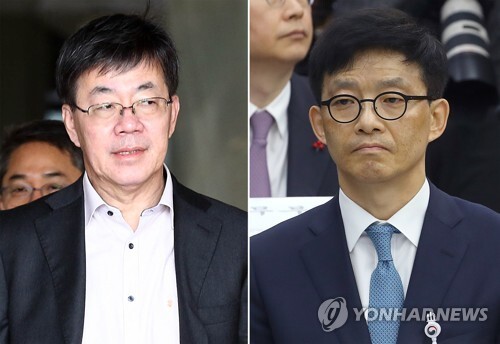 ▲ 문재인 대통령은 17일 이영렬 서울중앙지검장(왼쪽)과 안태근 법무부 검찰국장 간 '돈봉투 만찬사건'에 대한 감찰을 법무부와 검찰청에 지시했다. 윤영찬 청와대 국민소통수석은 17일 브리핑에서 