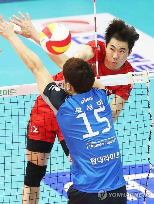 한국전력의 레프트 전광인. 연합뉴스 자료사진