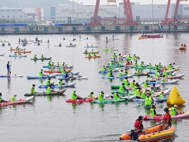 ▲ 카약 장거리 6km  출발 장면