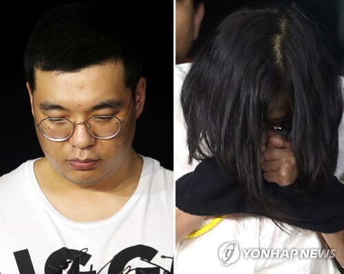 ▲ 창원 골프연습장 주부 납치·살해 용의자 심천우(왼쪽), 강정임. 연합뉴스