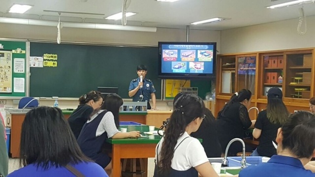 ▲ 안산-단원서 여름철 교통사고 예방을 위한 안전교육