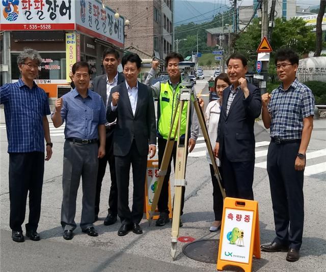 ▲ 포천시장 신읍2지구 측량현장 방문