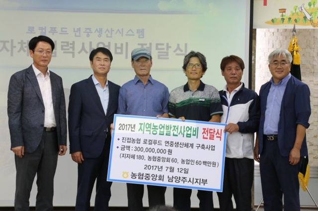 ▲ 지자체협력사업지원비전달식
