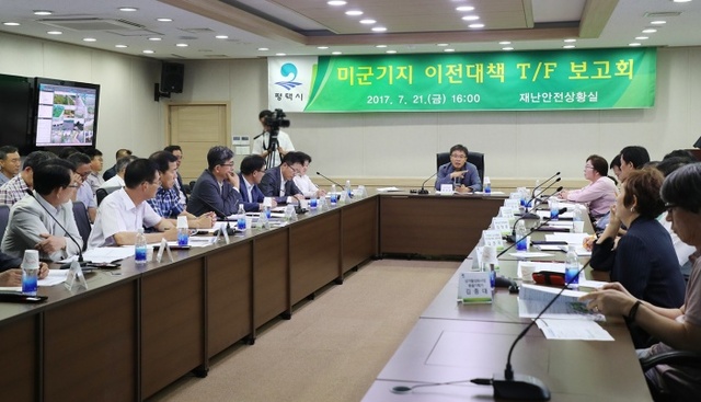 ▲ 평택주한미군기지 이전대책 사업 TF 보고회
