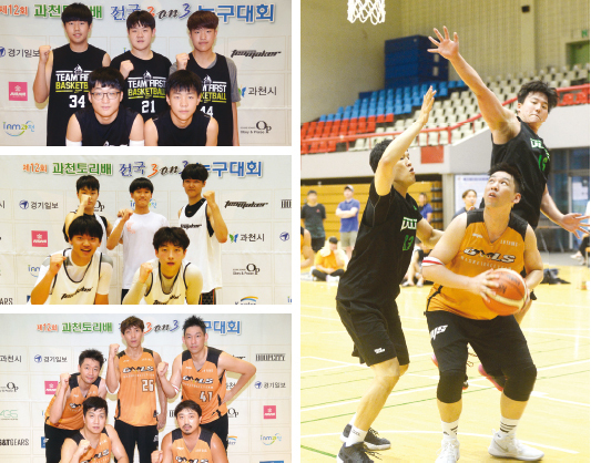 중등부 우승팀 ‘FIRST’, 고등부 우승팀 ‘명재경각’, 대학 일반부 우승팀 ‘아울스’ 대학 일반부 ‘아울스’와 ‘DOOM’의 결승 경기가 진행되고 있다.(위부터).